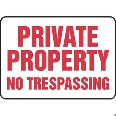Accuform SAFETY SIGN PRIVATE PROPERTY  NO MADM577XL MADM577XL